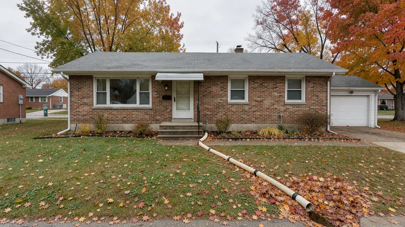 Sump pump and interior drain installation in a Cuyahoga Falls, OH basement